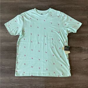 Free Planet Mint Blue Flamingo T-Shirt